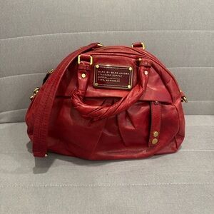 Marc by Marc Jacobs Red Handbag with handles and stray Pre-own Good Condition